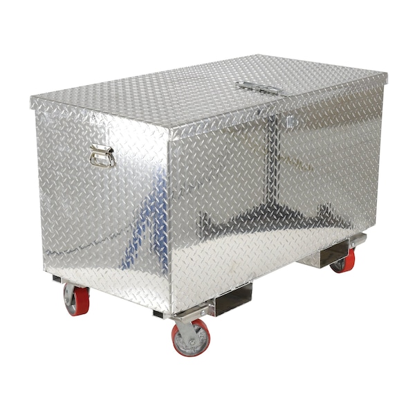 Vestil Tool Box, Casters/Forks, Silver, Aluminum, 60 in W x 36 in D APTS-3660-CF - main